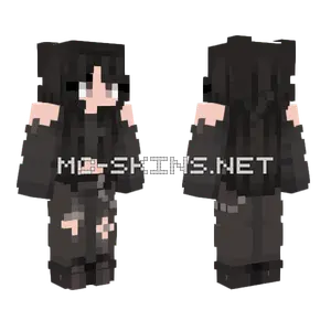 Black Anime Girl Minecraft skin