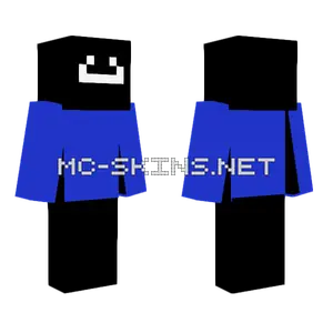 Black Blue Smile Minecraft skin