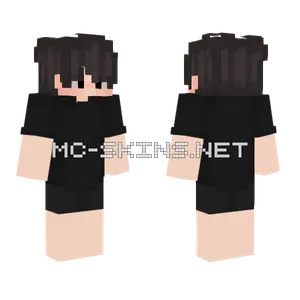 Black Casual Outfit Minecraft skin