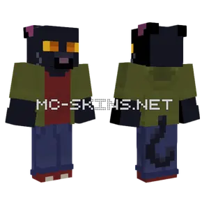 Black Cat Minecraft skin