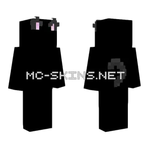 Black Cat Ears Tail Base Minecraft skin