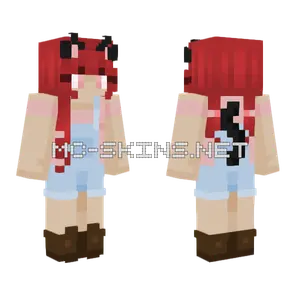 Black Cat Girl Minecraft skin
