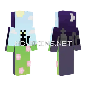 Black Cat Halloween Minecraft skin