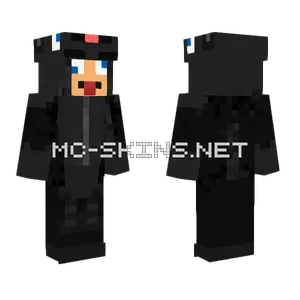 Black Cat Hoodie Minecraft skin