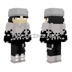 Black Flame Beanie Casual Outfit Minecraft skin
