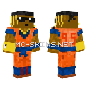 Black Goku V3 Minecraft skin