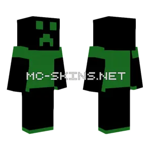 Black Green Creeper Minecraft skin