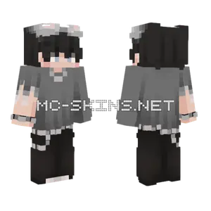 Black Hair Boy Minecraft skin