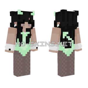 Black Hair Girl Minecraft skin