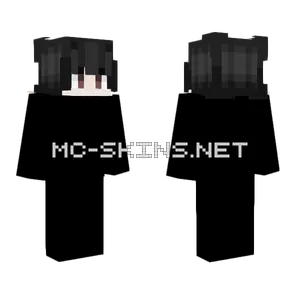 Black Hair Template Minecraft skin