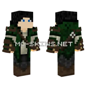 Black Haired Elf Archer Minecraft skin