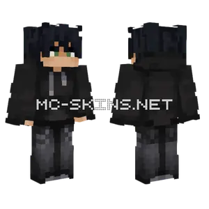 Black Hoodie Boy Minecraft skin