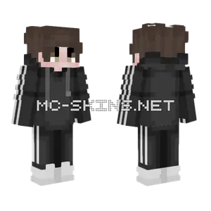 Black Hoodie Boy Minecraft skin