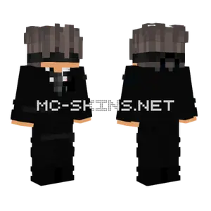 Black Hoodie Boy Minecraft skin