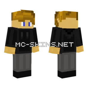 Black Hoodie Man Minecraft skin