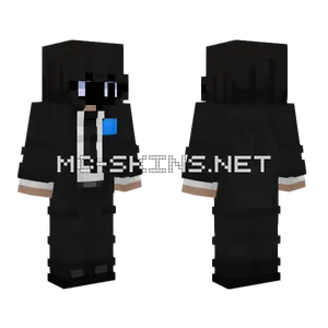 Black Hoodie With Blue Accents