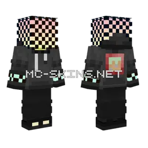 Black Hoodie With Goggles Minecraft skin