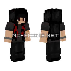 Black Hoodie With Red Accents