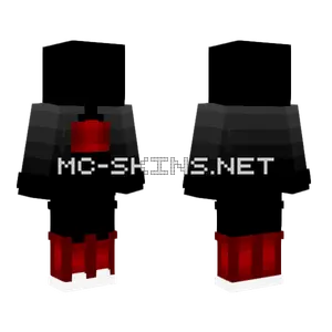 Black Jacket Red Croptop Outfit Minecraft skin