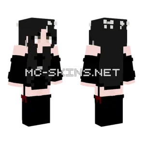 Black Outfit Girl Minecraft skin
