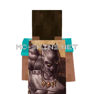 Black Panther cape, outside and lining