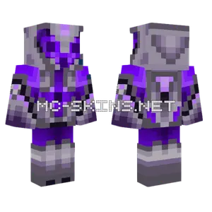 Black Purple Knight Minecraft skin