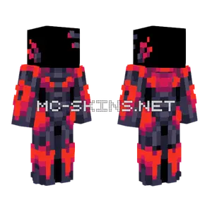 Black Red Mecha Suit Minecraft skin