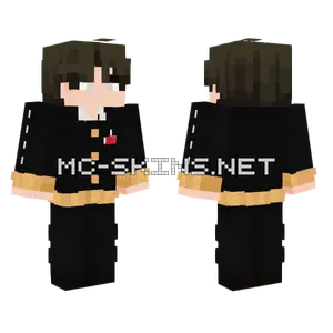 Black School Uniform Boy Minecraft skin