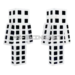 Black Skin With White Texturing Minecraft skin