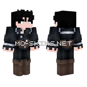 Black Soldier Outfit Minecraft skin