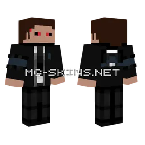 Black Suit Agent Minecraft skin