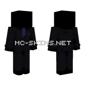 Black Suit Blue Tie Minecraft skin