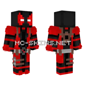Black Suit Deadpool Minecraft skin