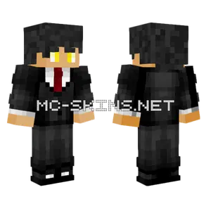Black Suit Man Minecraft skin