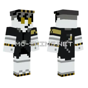 Black Suit With Gold Minecraft skin