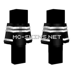 Black Top White Stripes Minecraft skin