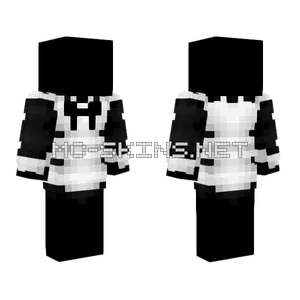 Black White Anime Maid Dress Minecraft skin
