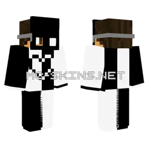Black White Mask Girl Minecraft skin
