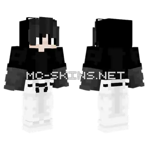 Black White Outfit Boy Minecraft skin