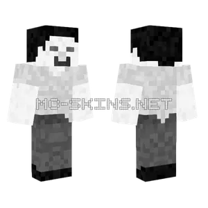 Black White Steve Minecraft skin