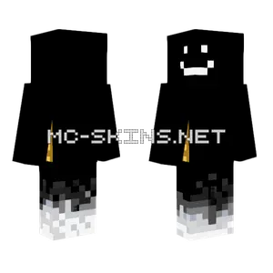 Black With A Tip Of White Minecraft skin