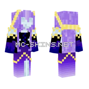 Bleu Girl Purple Hair Minecraft skin