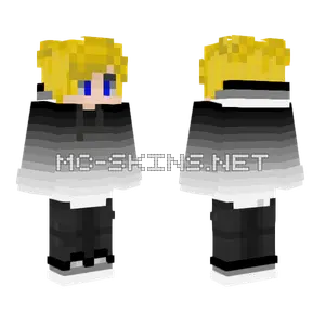 Blonde Black and White Hoodie Minecraft skin