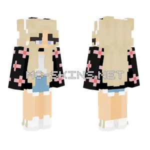 Blonde Girl With Mask Minecraft skin
