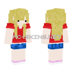 Blonde Pigtails Girl Minecraft skin