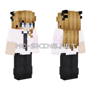 Blonde Schoolgirl Outfit Minecraft skin