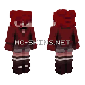 Bloody Foxy Mask Minecraft skin