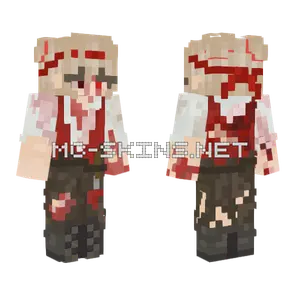 Bloody Red Timed Minecraft skin