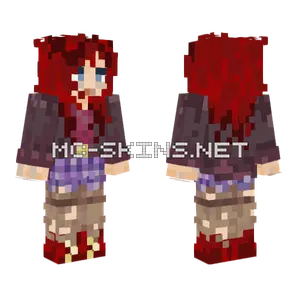 Bloody Schoolgirl Outfit Minecraft skin