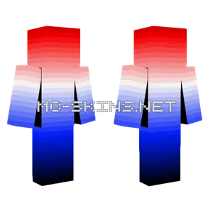 Blude and Red Shade Minecraft skin